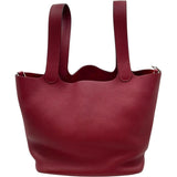 エルメス HERMES ピコタンロックMM X刻 ルージュグレナ SV金具 トリヨン レディース ハンドバッグ