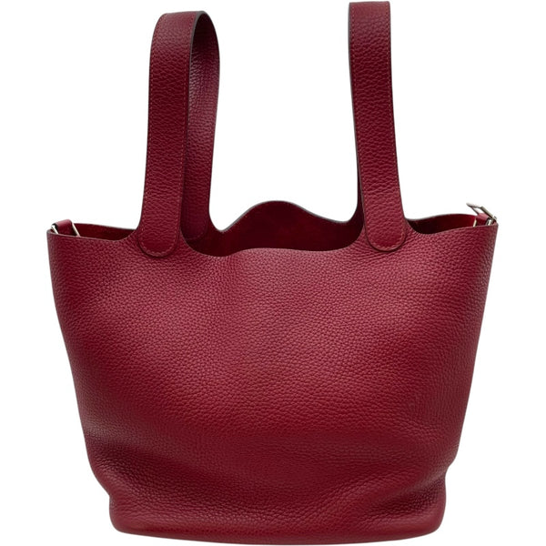 エルメス HERMES ピコタンロックMM X刻 ルージュグレナ SV金具 トリヨン レディース ハンドバッグ