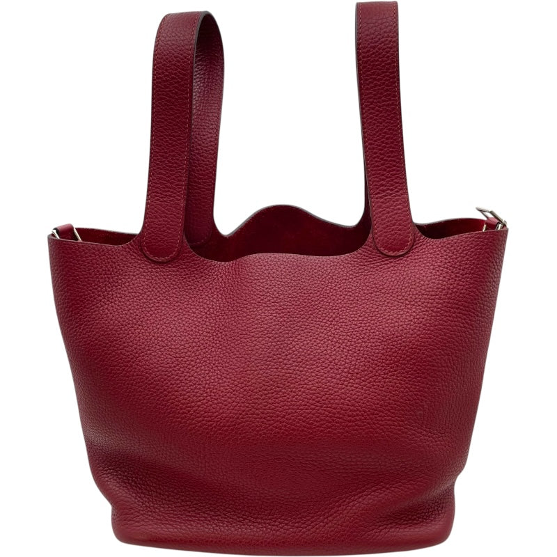 エルメス HERMES ピコタンロックMM X刻 ルージュグレナ SV金具 トリヨン レディース ハンドバッグ