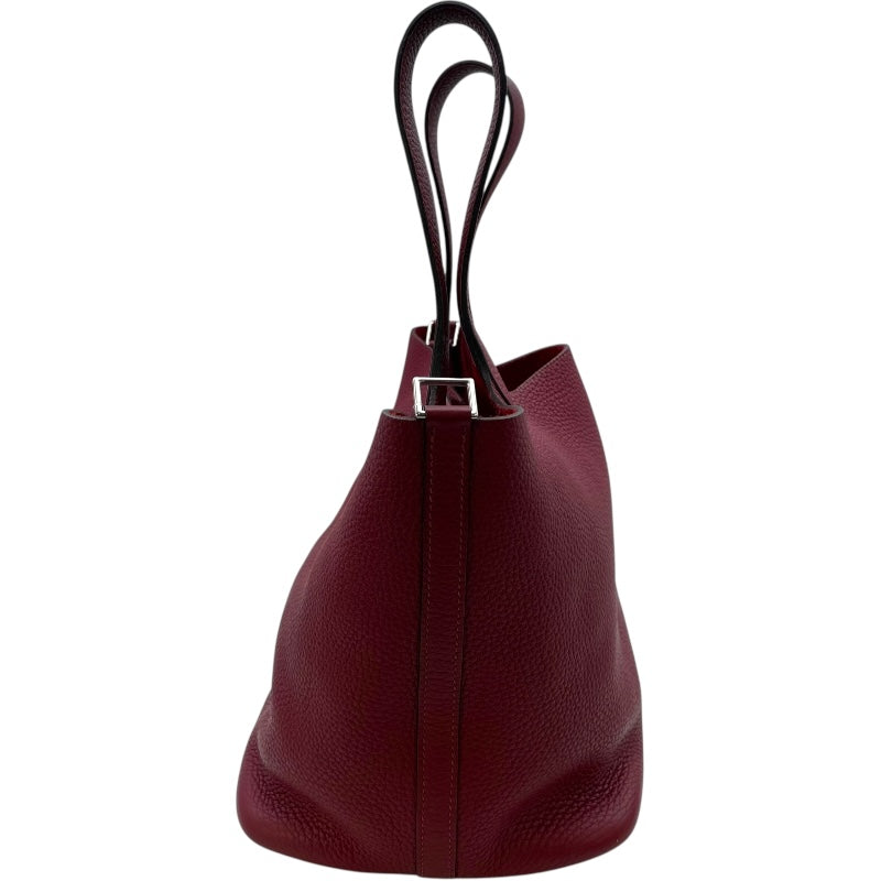 エルメス HERMES ピコタンロックMM X刻 ルージュグレナ SV金具 トリヨン レディース ハンドバッグ