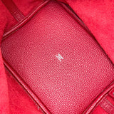 エルメス HERMES ピコタンロックMM X刻 ルージュグレナ SV金具 トリヨン レディース ハンドバッグ