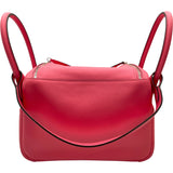 エルメス HERMES リンディ26 A刻 ローズアザレ SV金具 エバーカラー レディース ハンドバッグ