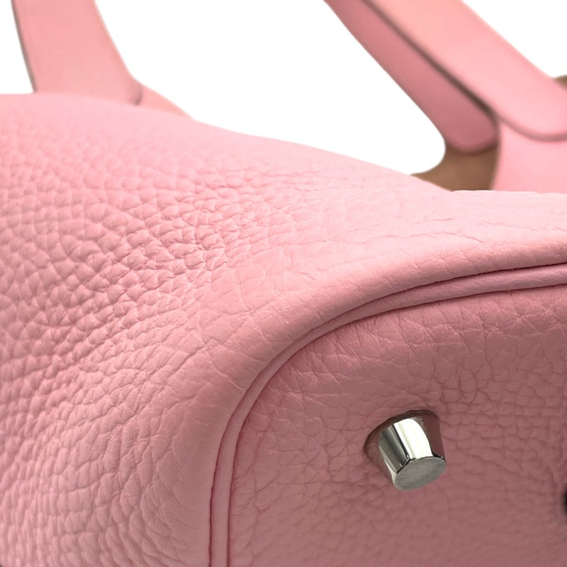 エルメス HERMES ピコタンロックMM T刻 ローズサクラ SV金具 トリヨン レディース ハンドバッグ