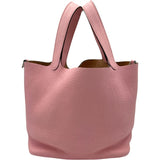 エルメス HERMES ピコタンロックMM T刻 ローズサクラ SV金具 トリヨン レディース ハンドバッグ