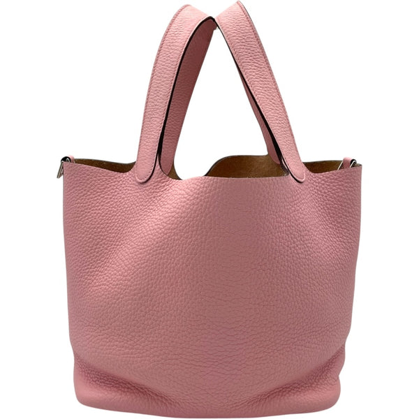 エルメス HERMES ピコタンロックMM T刻 ローズサクラ SV金具 トリヨン レディース ハンドバッグ