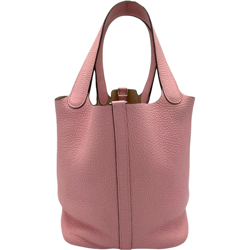 エルメス HERMES ピコタンロックMM T刻 ローズサクラ SV金具 トリヨン レディース ハンドバッグ