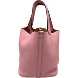 エルメス HERMES ピコタンロックMM T刻 ローズサクラ SV金具 トリヨン レディース ハンドバッグ