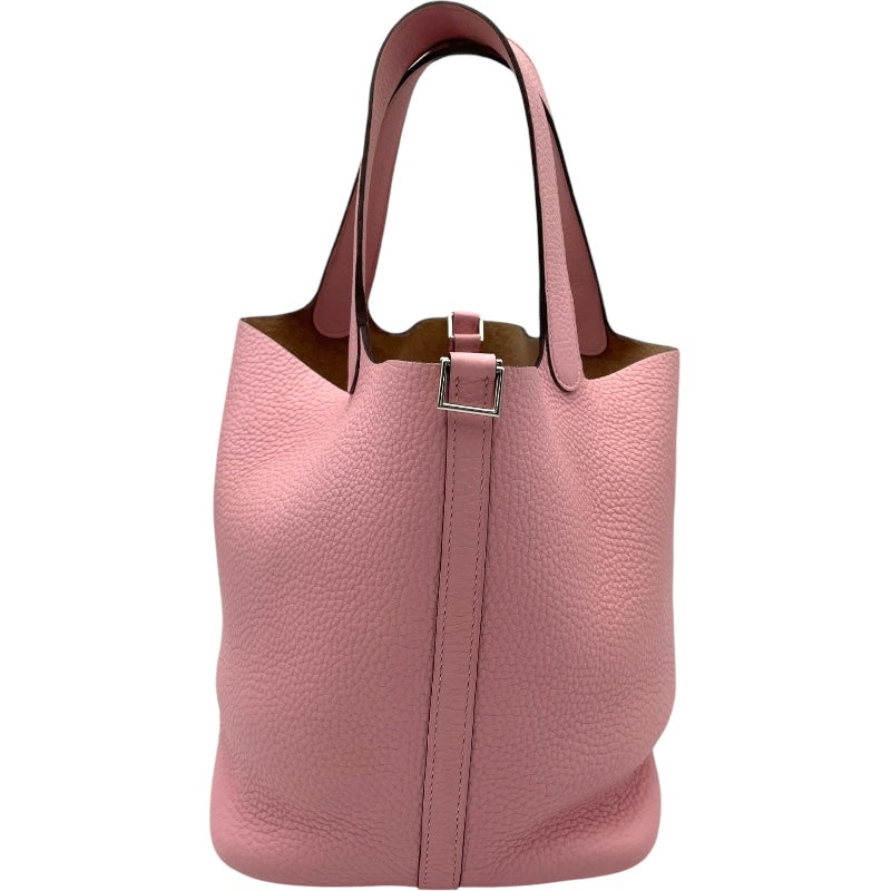 エルメス HERMES ピコタンロックMM T刻 ローズサクラ SV金具 トリヨン レディース ハンドバッグ