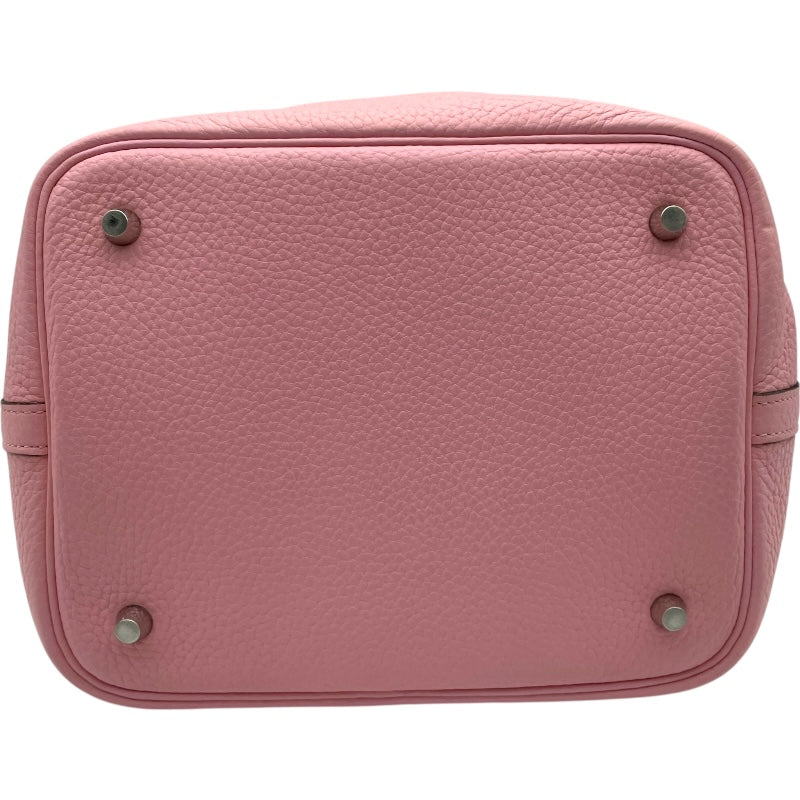 エルメス HERMES ピコタンロックMM T刻 ローズサクラ SV金具 トリヨン レディース ハンドバッグ