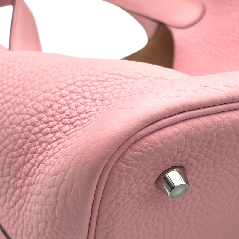 エルメス HERMES ピコタンロックMM T刻 ローズサクラ SV金具 トリヨン レディース ハンドバッグ