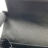 エルメス HERMES ケリーウォレット □Q刻 ブラック GD金具 アリゲーターリセ レディース 長財布