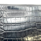 エルメス HERMES ケリーウォレット □Q刻 ブラック GD金具 アリゲーターリセ レディース 長財布