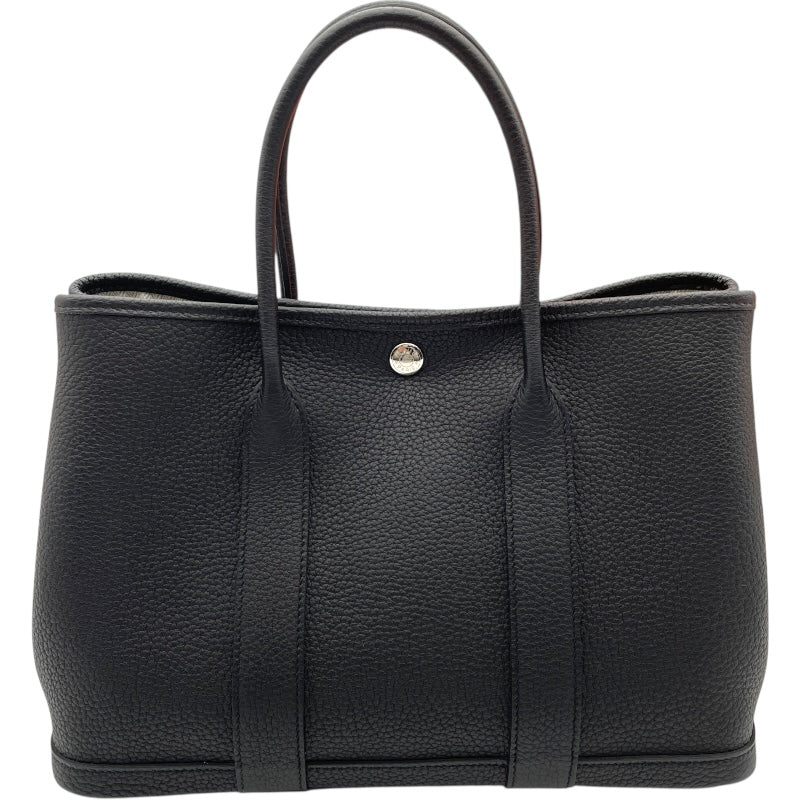 エルメス HERMES ガーデンパーティTPM D刻 ブラック SV金具 ネゴンダ レディース ハンドバッグ