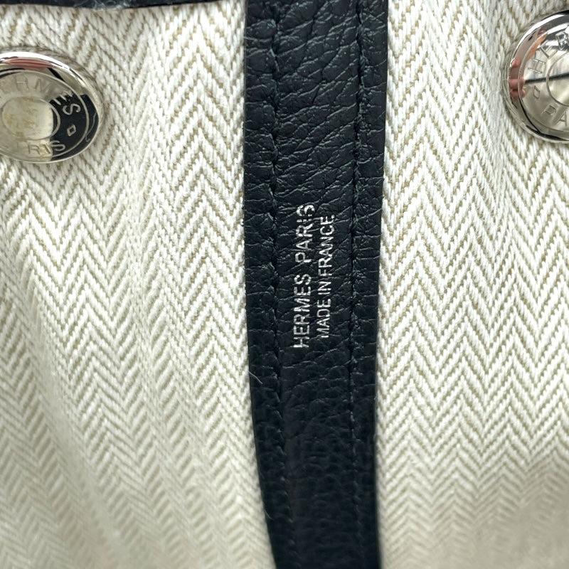 エルメス HERMES ガーデンパーティTPM D刻 ブラック SV金具 ネゴンダ レディース ハンドバッグ