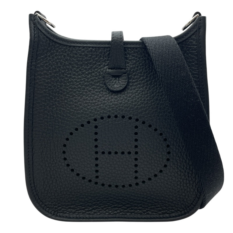 エルメス HERMES エヴリンTPM W刻 ブラック SV金具 トリヨン レディース ショルダーバッグ