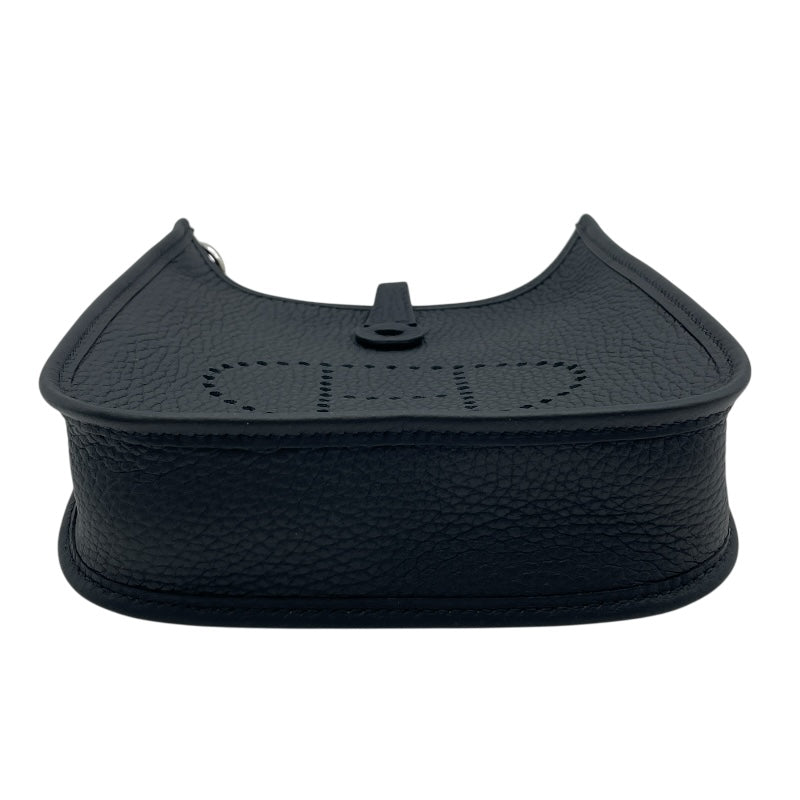 エルメス HERMES エヴリンTPM W刻 ブラック SV金具 トリヨン レディース ショルダーバッグ