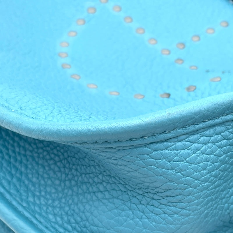 エルメス HERMES エヴリン3 PM D刻 ターコイズ GD金具 トリヨン レディース ショルダーバッグ