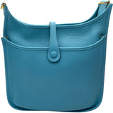 エルメス HERMES エヴリン3 PM D刻 ターコイズ GD金具 トリヨン レディース ショルダーバッグ