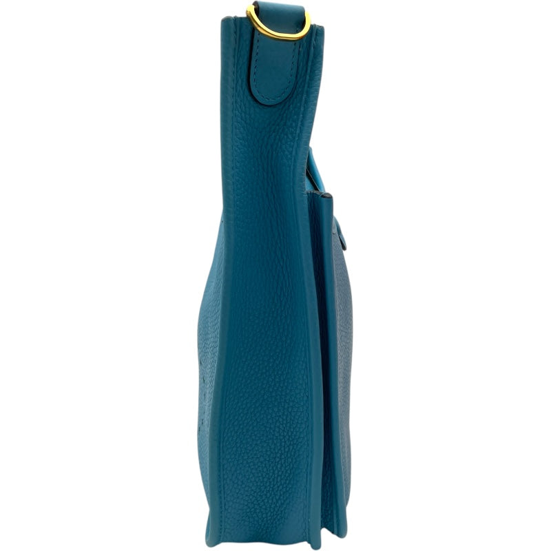 エルメス HERMES エヴリン3 PM D刻 ターコイズ GD金具 トリヨン レディース ショルダーバッグ