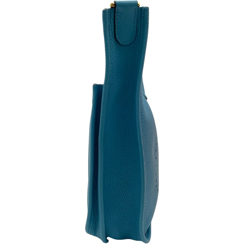 エルメス HERMES エヴリン3 PM D刻 ターコイズ GD金具 トリヨン レディース ショルダーバッグ