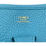エルメス HERMES エヴリン3 PM D刻 ターコイズ GD金具 トリヨン レディース ショルダーバッグ