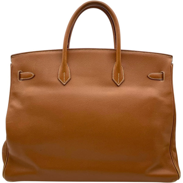 エルメス HERMES バーキン40 ▢E刻 ゴールド GD金具 クシュベル レディース ハンドバッグ