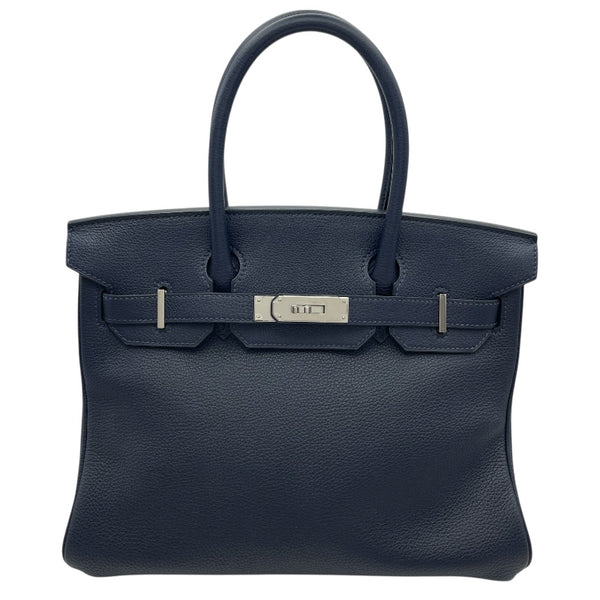 エルメス HERMES バーキン30 X刻 ブルーニュイ SV金具 トゴ レディース ハンドバッグ