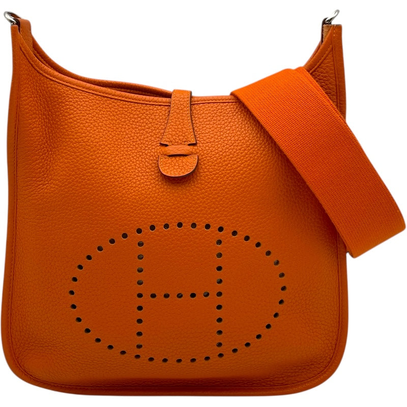 エルメス HERMES エヴリン3 PM □Q刻 オレンジ SV金具 トリヨン レディース ショルダーバッグ
