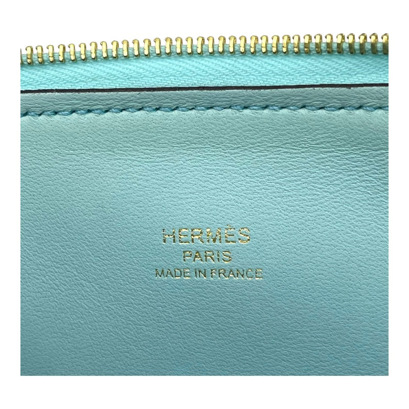 エルメス HERMES ボリードミニ □B刻 ブルーゼフィール GD金具 シェーブル レディース ショルダーバッグ