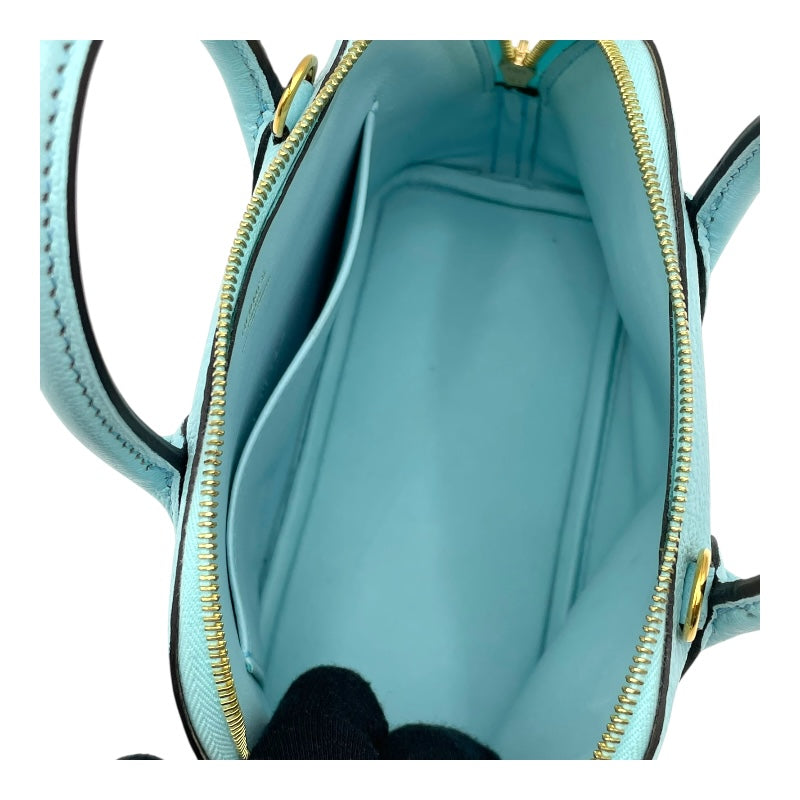 エルメス HERMES ボリードミニ □B刻 ブルーゼフィール GD金具 シェーブル レディース ショルダーバッグ