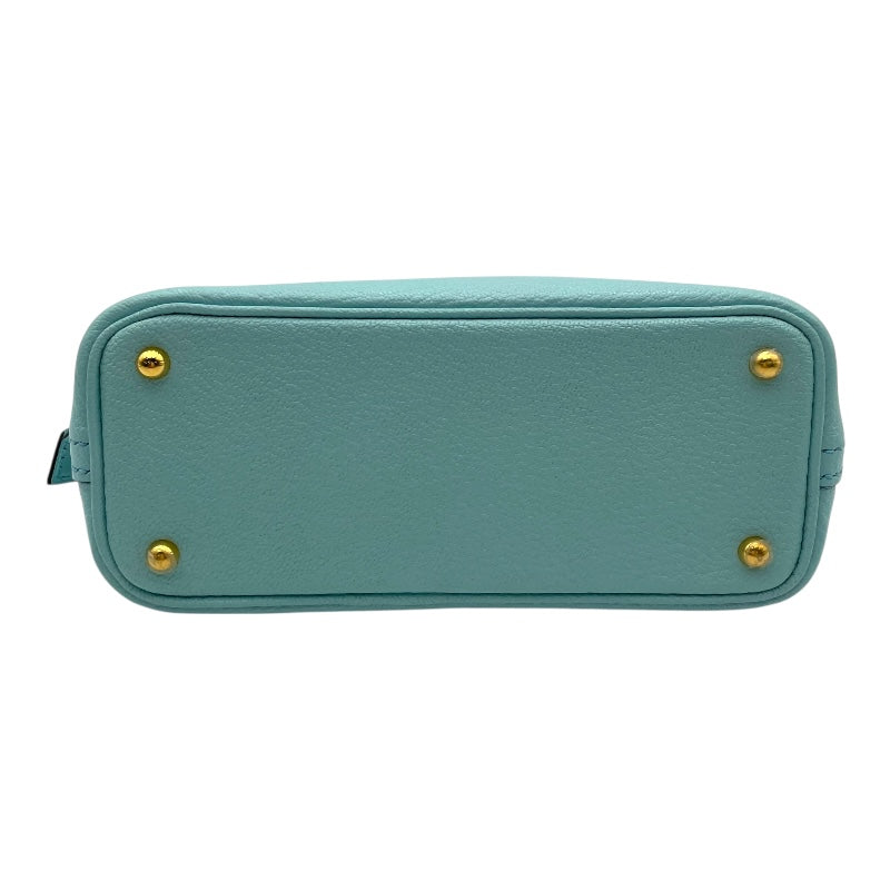 エルメス HERMES ボリードミニ □B刻 ブルーゼフィール GD金具 シェーブル レディース ショルダーバッグ