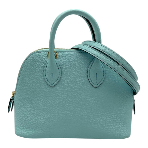 エルメス HERMES ボリードミニ □B刻 ブルーゼフィール GD金具 シェーブル レディース ショルダーバッグ