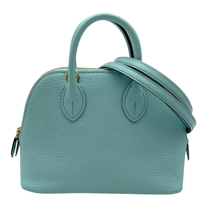 エルメス HERMES ボリードミニ □B刻 ブルーゼフィール GD金具 シェーブル レディース ショルダーバッグ