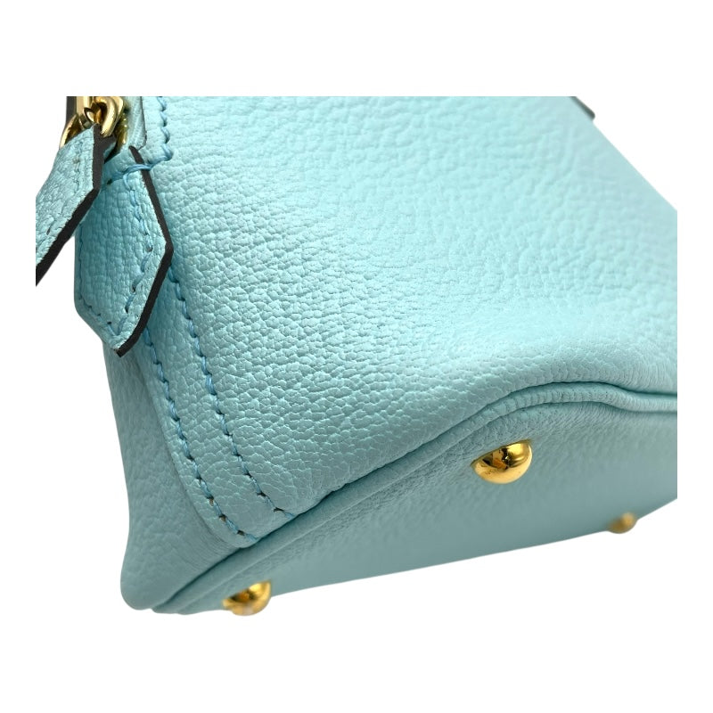 エルメス HERMES ボリードミニ □B刻 ブルーゼフィール GD金具 シェーブル レディース ショルダーバッグ