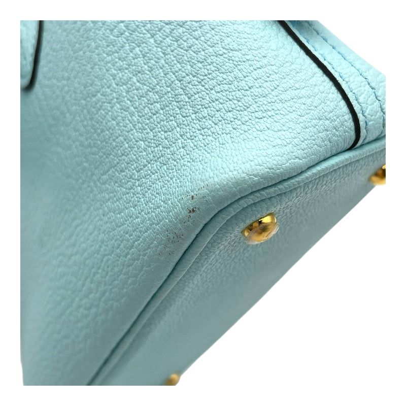 エルメス HERMES ボリードミニ □B刻 ブルーゼフィール GD金具 シェーブル レディース ショルダーバッグ