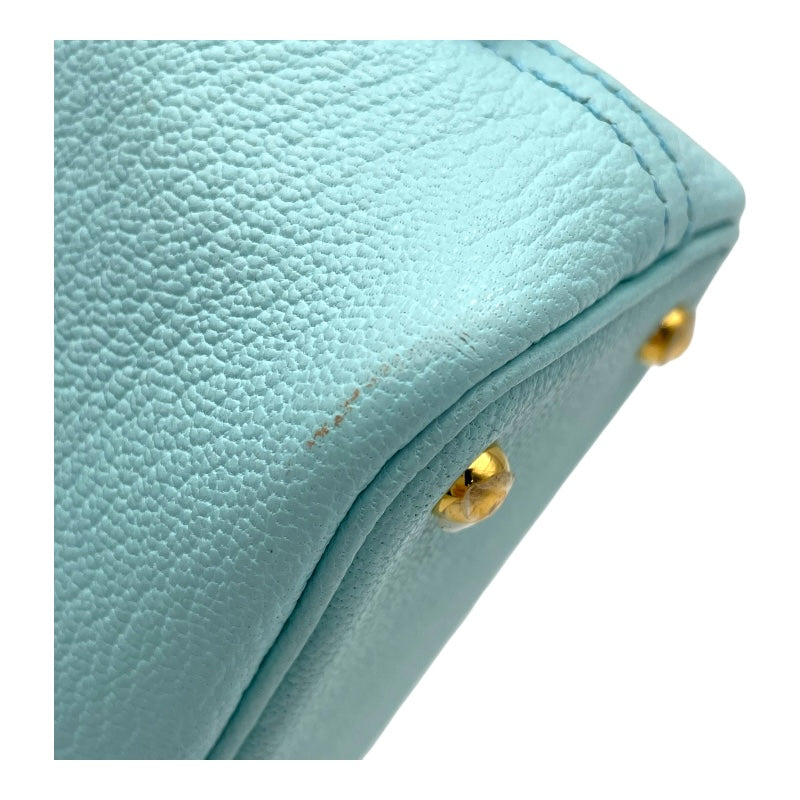 エルメス HERMES ボリードミニ □B刻 ブルーゼフィール GD金具 シェーブル レディース ショルダーバッグ