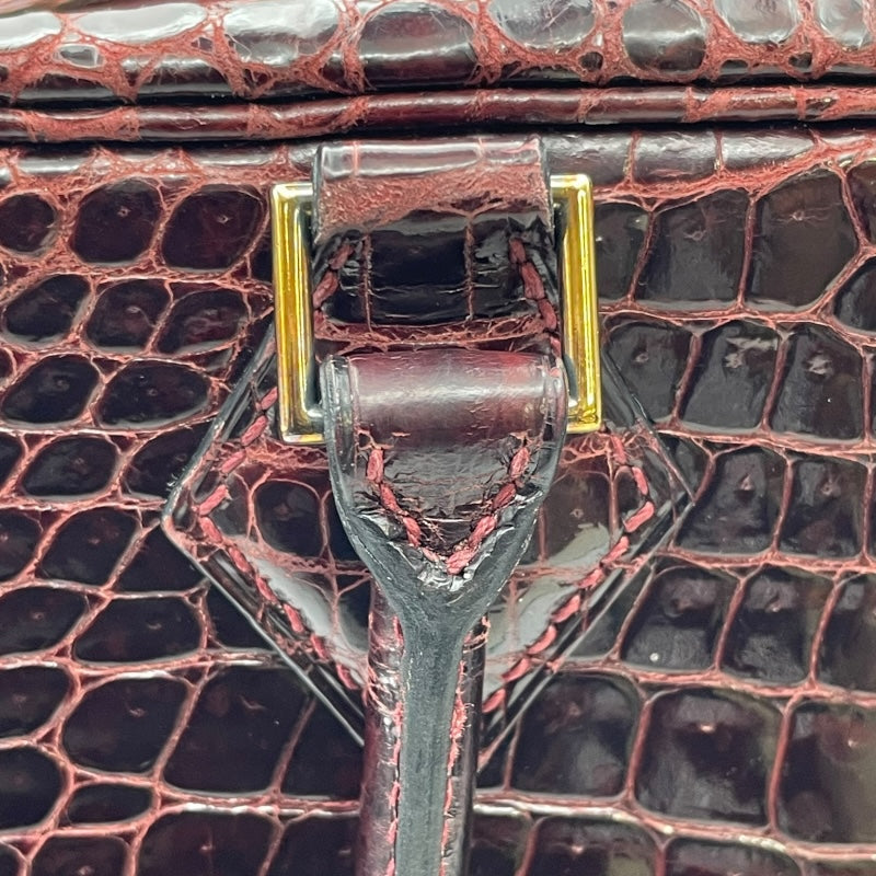 エルメス HERMES プリュム32 □G刻 ルージュアッシュ GD金具 ポロサスリセ ユニセックス ハンドバッグ