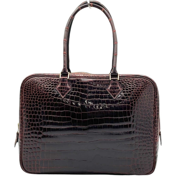 エルメス HERMES プリュム32 □G刻 ルージュアッシュ GD金具 ポロサスリセ ユニセックス ハンドバッグ