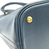 エルメス HERMES ボリード35 □D刻 ブルーインディゴ GD金具 クシュベル レディース ショルダーバッグ