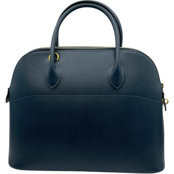 エルメス HERMES ボリード35 □D刻 ブルーインディゴ GD金具 クシュベル レディース ショルダーバッグ