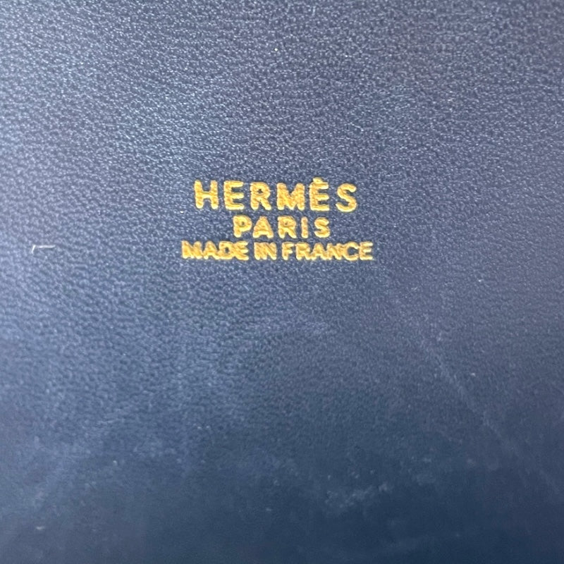 エルメス HERMES ボリード35 □D刻 ブルーインディゴ GD金具 クシュベル レディース ショルダーバッグ