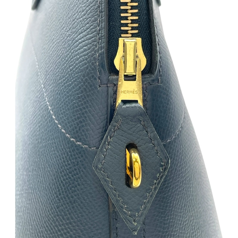 エルメス HERMES ボリード35 □D刻 ブルーインディゴ GD金具 クシュベル レディース ショルダーバッグ