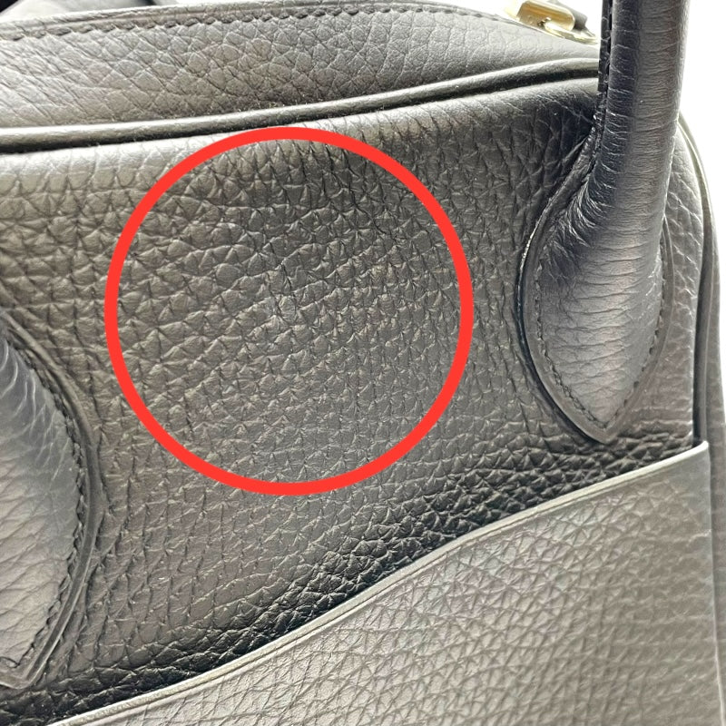 エルメス HERMES リンディ30 □Q刻 ブラック SV金具 トリヨン レディース ハンドバッグ