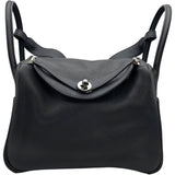 エルメス HERMES リンディ30 □Q刻 ブラック SV金具 トリヨン レディース ハンドバッグ