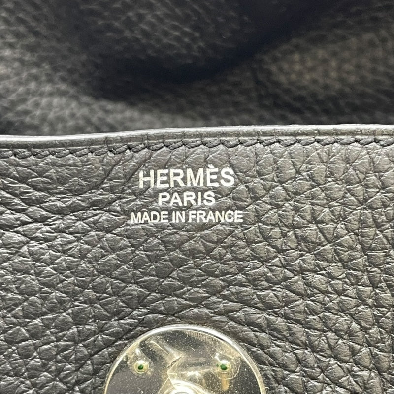 エルメス HERMES リンディ30 □Q刻 ブラック SV金具 トリヨン レディース ハンドバッグ