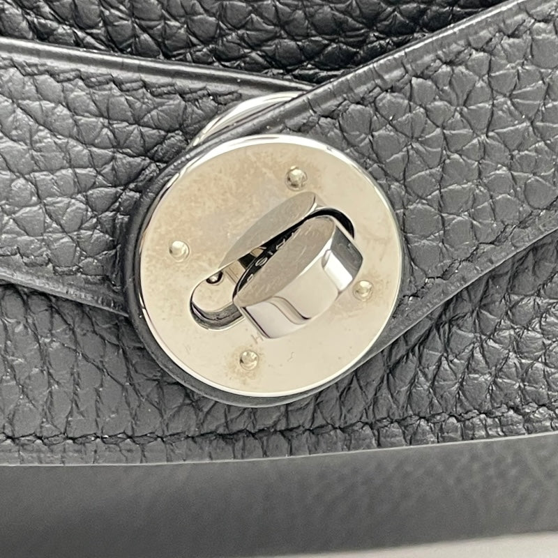 エルメス HERMES リンディ30 □Q刻 ブラック SV金具 トリヨン レディース ハンドバッグ