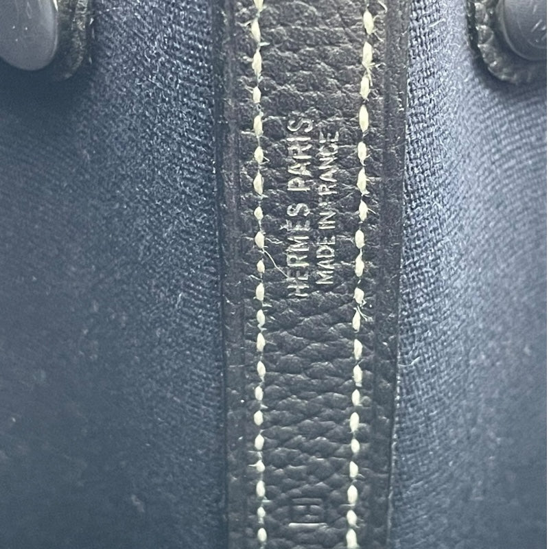 エルメス HERMES ガーデンパーティTPM □H刻 ネイビー SV金具 トワルオフィシエ レディース ハンドバッグ