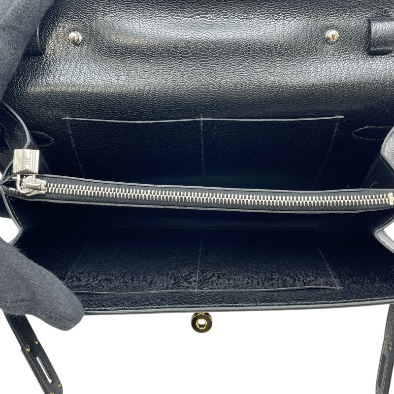 エルメス HERMES ケリートゥーゴー K刻 ブラック SVxGD金具 シェーブル レディース ショルダーバッグ