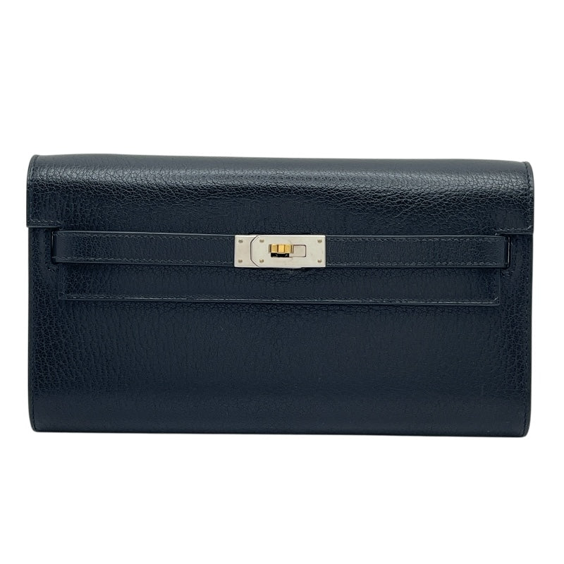 エルメス HERMES ケリートゥーゴー K刻 ブラック SVxGD金具 シェーブル レディース ショルダーバッグ