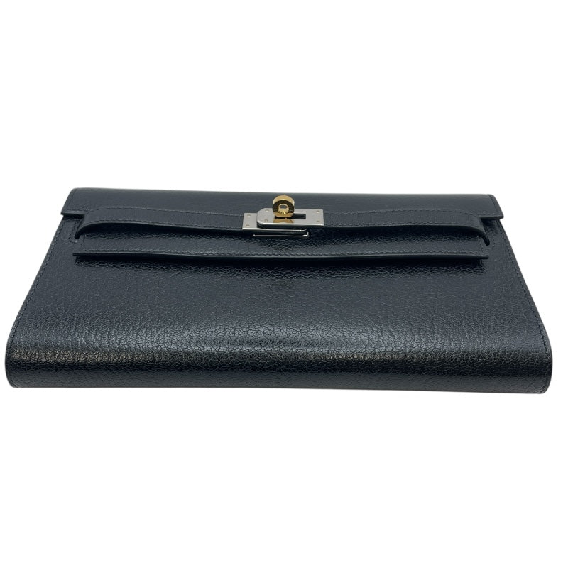 エルメス HERMES ケリートゥーゴー K刻 ブラック SVxGD金具 シェーブル レディース ショルダーバッグ